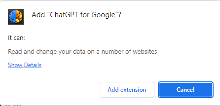 ChatGPT for Google Add