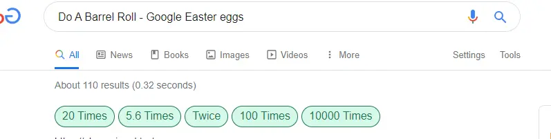 How to “Do a Barrel Roll 1 Million Times” on Google 1 google roll