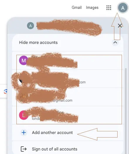 Log in to another Gmail account in the same browser 1